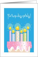 Fortuna dies natalis Latin Birthday Card