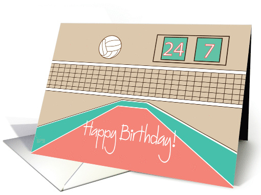 Happy Birthday for Volleyball Player card (947716)