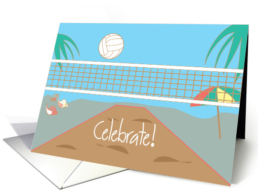 Congratulations - Celebrate for Beach Volleyball Player card (947723)
