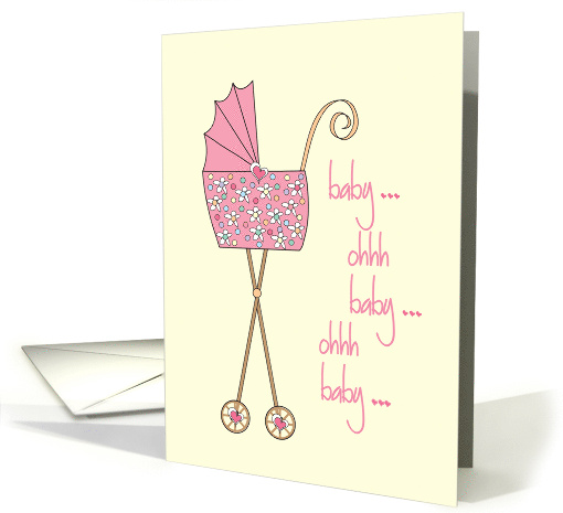 Congratulations on your new granddaughter with colorful stroller card