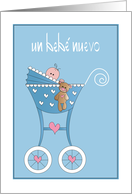 Ua Carta de Beb Nuevo de Felicitacin en Espaol con Nio Pequeo card