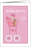 Un bb nouveau flicitations carte pour fille Franais card