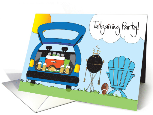 Invitation to Football Tailgating Party Car Trunk Cooler... (955563)