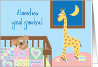 Congratulations for New Baby Great Grandson with nursery card