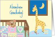 Congratulations for New Baby, Grandbaby with nursery & giraffe card