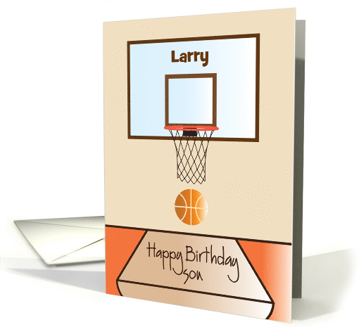 Birthday for Son with Basketball Hoop and Basketball with... (959109)