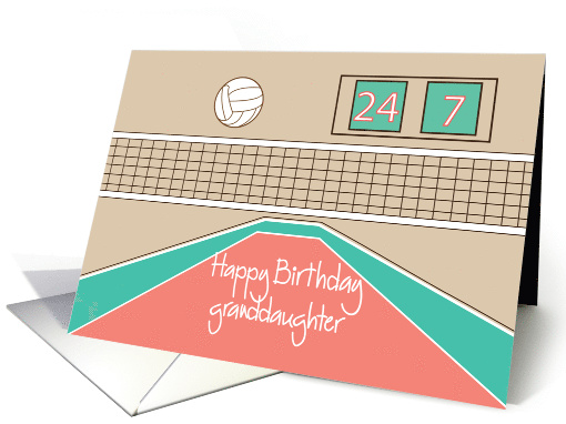 Happy Birthday for Granddaughter, Volleyball with... (959131)
