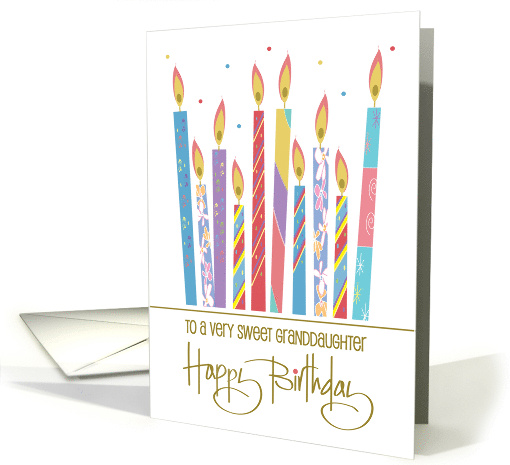 Hand Lettered Birthday for Granddaughter Colorful... (959137)