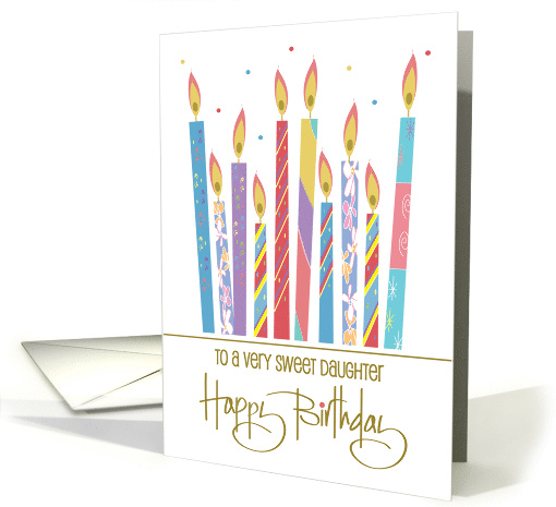 Hand Lettered Birthday for Daughter with Patterned... (961669)