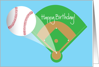 Happy Birthday for Baseball Player or Baseball Fan with Field card