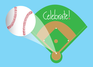 Congratulations for Baseball Game/Event with Baseball Field