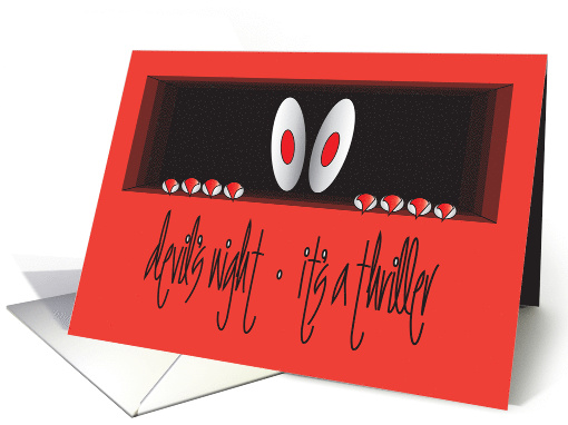 Holiday, Devil's Night, It's a Thriller with Hand lettering card
