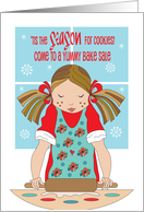 Hand Lettered Yummy Bake Sale Invitation Tis the Season for Cookies card