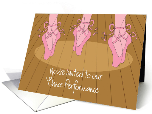 Hand Lettered Invitation to Dance Performance with Trio of... (978603)