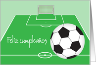 Feliz Cumpleaos para ftbol con baln de ftbol card