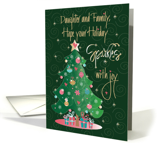 Christmas for Daughter and Family Decorated Sparkling... (980515)