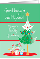 Christmas for Granddaughter and Husband with decorated tree card