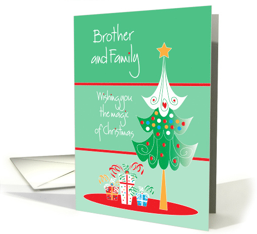 Christmas for Brother and Family with Magic of Christmas Tree card