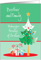 Christmas for Brother and Family with Magic of Christmas Tree card