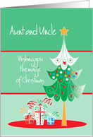 Christmas for Aunt and Uncle with Decorated Christmas Tree card