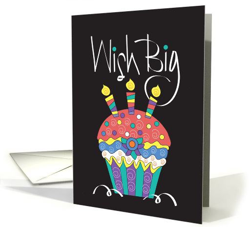 Hand Lettered Birthday for Friend with Decorated Sprinkle Cupcake card