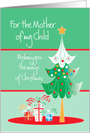 Magic of Christmas for Mother of my Child with decorated tree card