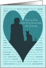 Ill Be There - Pet Cat Sympathy - Silhouettes, Heart Against Word Art card
