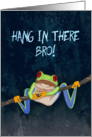 Red-Eyed Tree Frog Hang in There! Get Well for Brother card