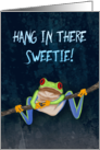 Red-Eyed Tree Frog Hang in There! Get Well for Sweetie card