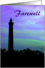Lighthouse at Dusk Farewell card