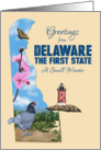 Greetings from Delaware, The First State & A Small Wonder card