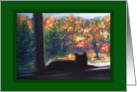 Poussifri’s View - Cat in a Window - Pet Cat Sympathy card