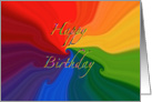 abstract swirl colorful happy birthday Nova card