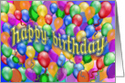 Happy Birthday Balloons multicolor card