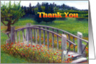 Thank You Flowers & Footbridge on Ladybug Lane card