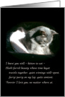 Pet Sympathy Sad Gray Kitty Cassie Cat card
