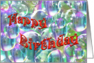 Happy Birthday Colorful Bubbles card