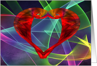 Gossamer Heart Abstract Valentine card