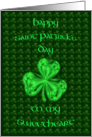 Happy St. Patricks Day Sweetheart Bright Green Shamrock card
