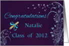 Congratulations Class of 2012 in Blue and Violet for Natalie card