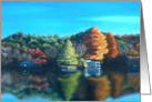 Peaceful Scenery Autumn Colors by a Lake Blank Note Card