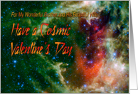 For Brother and Wife Cosmic Valentines Day card