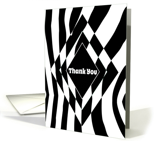 Thank You Zebra Print Diamonds card (1150372)