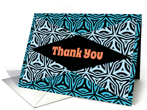 Thank You Zebra Print Kaleidoscope Design card (1153016)
