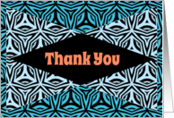 Thank You Zebra Print Kaleidoscope Design card