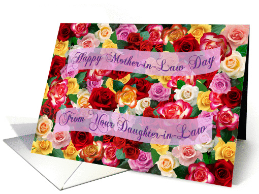 Bed of Roses - Happy Mother-in-Law Day From Your Daughter-in-Law card
