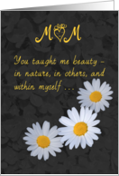 Daisies for Mom on Mothers Day card