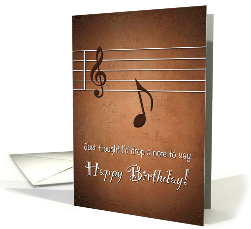 Punny Drop a Note to Say Happy Birthday card (1381218)