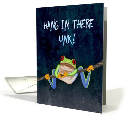 Red-Eyed Tree Frog Hang in There! Get Well for Uncle card (1392026)