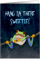 Red-Eyed Tree Frog Hang in There! Get Well for Sweetie card